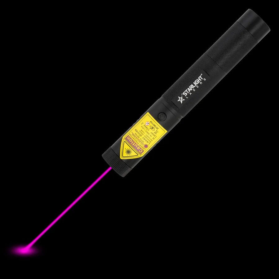 Starlight V1 Pro violet laserpen met zichtbare laserstraal in het donker