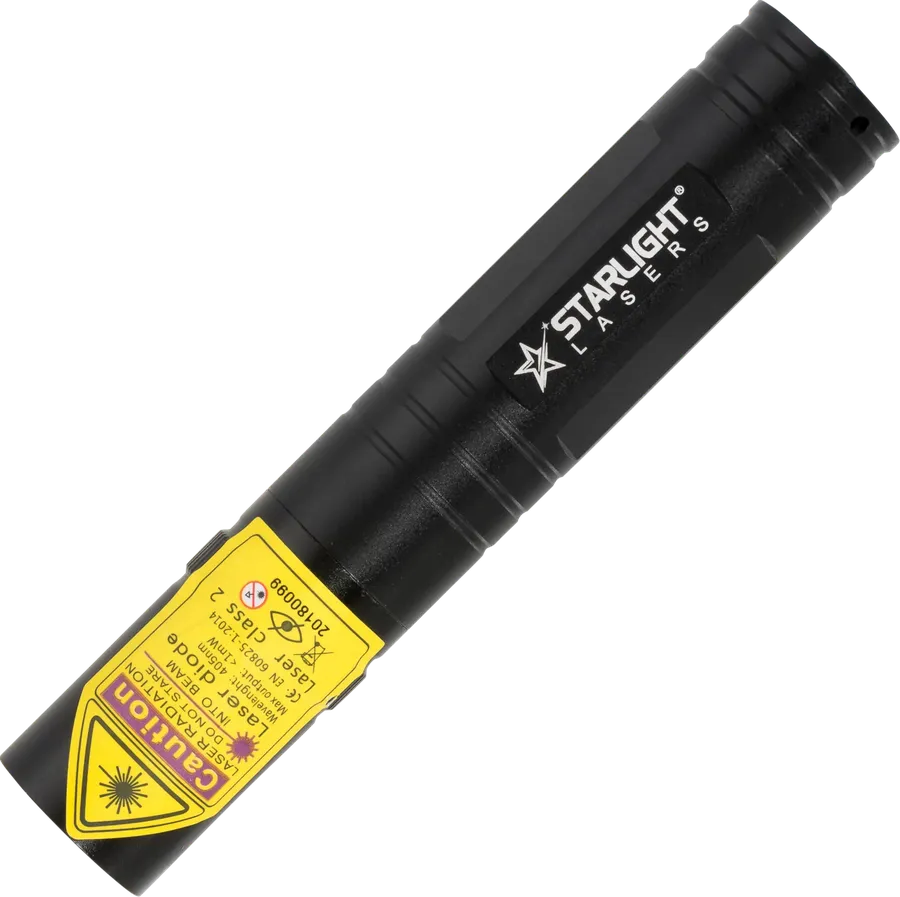 Compacte Starlight V2 Pro violet laserpen 405 nm met 16340-accu